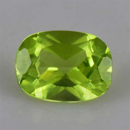 Natural 7x5.2x3.6mm Faceted Cushion Peridot