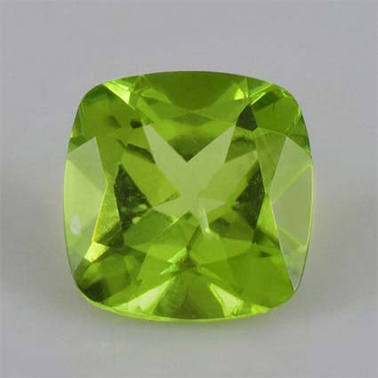 Natural 8.3x8.3x5mm Faceted Cushion Peridot