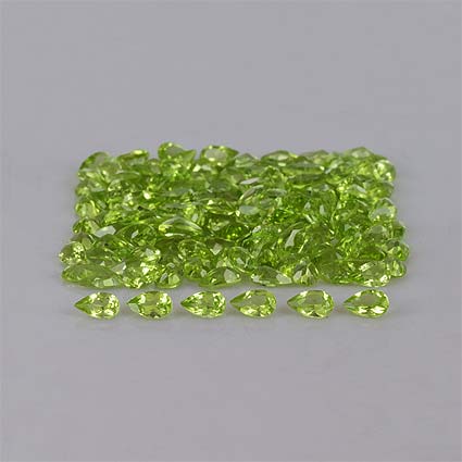 Natural 5x3x2.2mm Faceted Pear Peridot