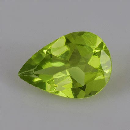 Natural 7x5x3mm Faceted Pear Peridot