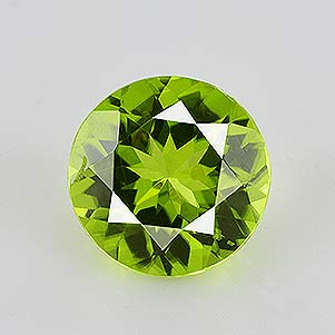 Natural 10x10x5.7mm Faceted Round Peridot