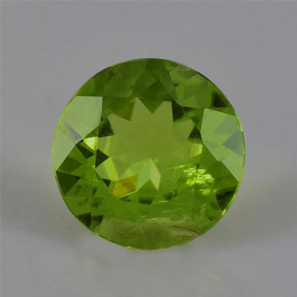 Natural 10x10x5.3mm Faceted Round Peridot