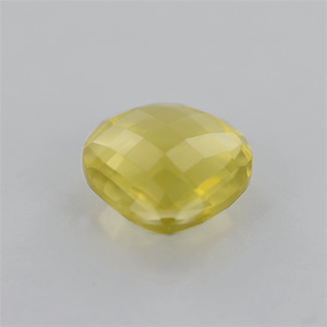 Natural 14x14x7mm Checker Briolette Lemon Quartz