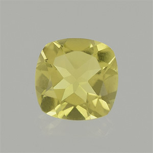 Natural 10x10x5.8mm Faceted Cushion Lemon Quartz