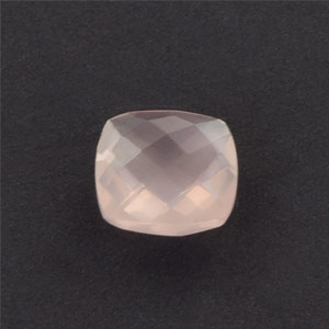 Natural 12x12x5.9mm Checker Cushion Rose Quartz