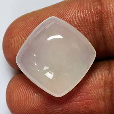 Natural 16x16x7.6mm Cabochon Cushion Quartz