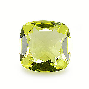 Natural 8.5x8.5x4.5mm Faceted Cushion Lemon Quartz