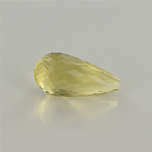 Natural 29x14.5mm Faceted Drop Lemon Quartz