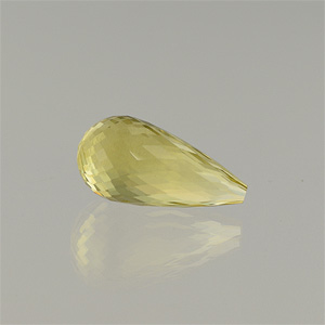 Natural 29x14.5mm Faceted Drop Lemon Quartz