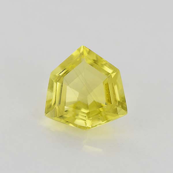 Natural 12x12x6.6mm Faceted Fancy Lemon Quartz