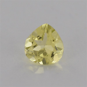 Natural 5x5x3.2mm Faceted Heart Lemon Quartz