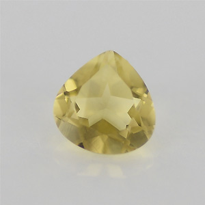 Natural 6x6x3.6mm Faceted Heart Lemon Quartz