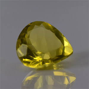 Natural 13x13x7.6mm Faceted Heart Lemon Quartz