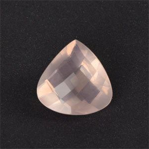 Natural 14x14x6.6mm Checker Heart Rose Quartz