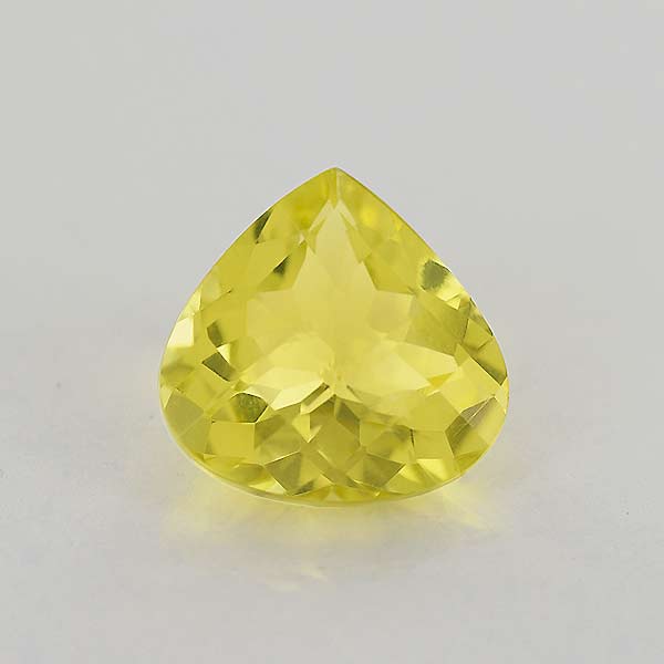 Natural 14x14x7.9mm Checker Heart Lemon Quartz