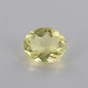 Natural 12x10x6.2mm Faceted Oval Lemon Quartz