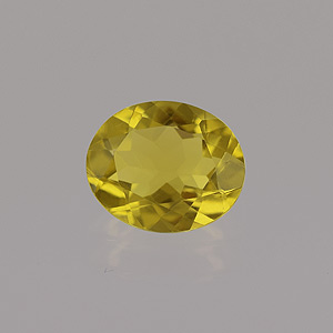 Natural 12x10x5.3mm Faceted Oval Lemon Quartz