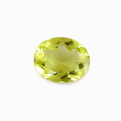 Natural 12x10x5.7mm Faceted Oval Lemon Quartz