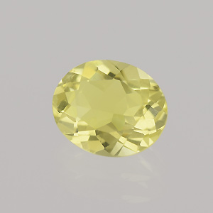 Natural 12x10x6.1mm Faceted Oval Lemon Quartz