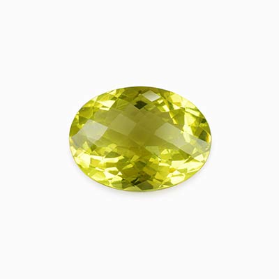 Natural 20x15x9.5mm Checker Oval Lemon Quartz