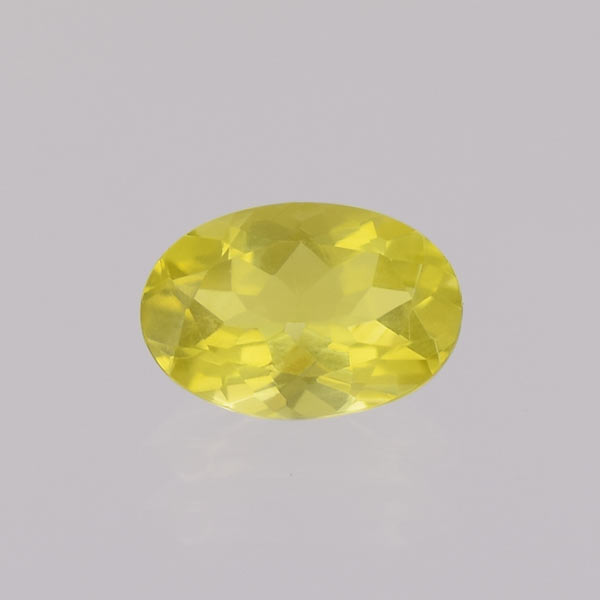 Natural 12x8x5.5mm Faceted Oval Lemon Quartz