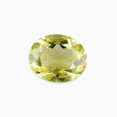 Natural 12.7x10.6x6.7mm Faceted Oval Lemon Quartz