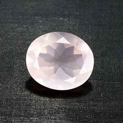 Natural 14x12x7.6mm Faceted Oval Rose Quartz