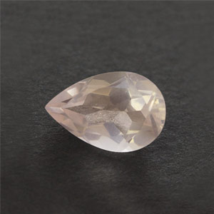 Natural 12x8x5.6mm Faceted Pear Rose Quartz