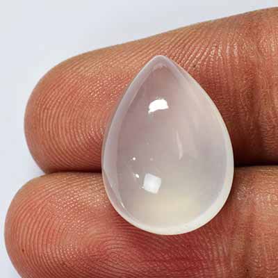 Natural 18x13x8.10mm Cabochon Pear Quartz