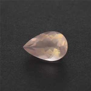 Natural 15x10x6.2mm Faceted Pear Rose Quartz