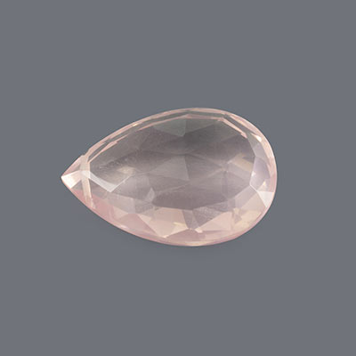 Natural 18.30x13x7.3mm Checker Pear Rose Quartz