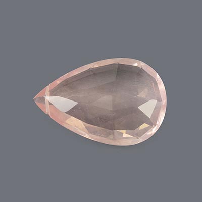 Natural 23x15.6x7.3mm Checker Pear Rose Quartz