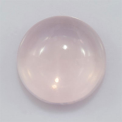 Natural 14x14x6.9mm Cabochon Round Rose Quartz