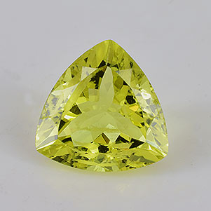 Natural 14.4x14.4x8.8mm Faceted Trillion Lemon Quartz