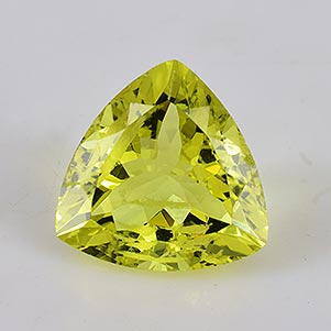 Natural 14.4x14.4x8.6mm Faceted Trillion Lemon Quartz