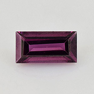 Natural 8x4x3.3mm Faceted Baguette Rhodolite Garnet