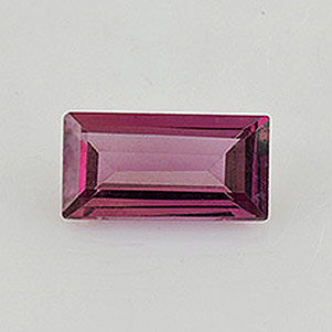 Natural 8x4x2.5mm Faceted Baguette Rhodolite Garnet