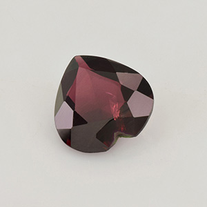 Natural 9x9x3.4mm Faceted Heart Rhodolite Garnet