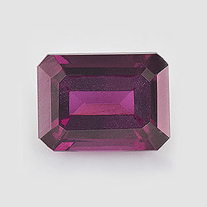 Natural 8x6x4.10mm Faceted Octagon Rhodolite Garnet