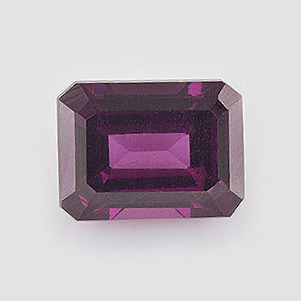 Natural 8x6x4.3mm Faceted Octagon Rhodolite Garnet