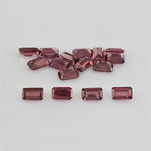 Natural 5x3x2.5mm Faceted Octagon Rhodolite Garnet