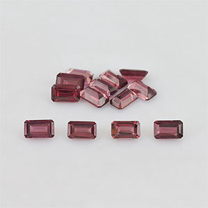 Natural 5x3x2.10mm Faceted Octagon Rhodolite Garnet