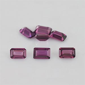 Natural 6x4x2.6mm Faceted Octagon Rhodolite Garnet