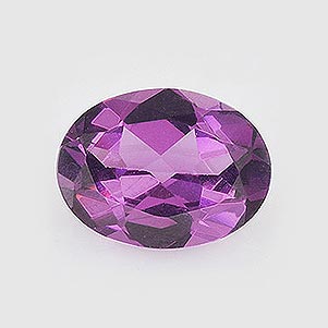 Natural 8x6x3.3mm Faceted Oval Rhodolite Garnet