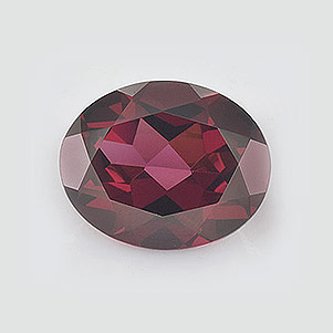 Natural 10x8x4.6mm Faceted Oval Rhodolite Garnet