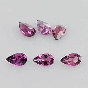 Natural 5x3x1.9mm Faceted Pear Rhodolite Garnet