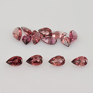 Natural 5x3x2mm Faceted Pear Rhodolite Garnet