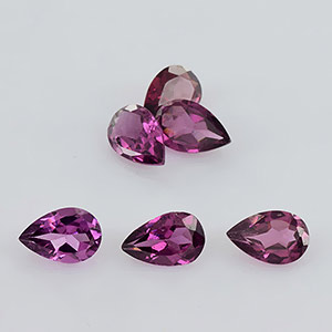 Natural 6x4x2.2mm Faceted Pear Rhodolite Garnet