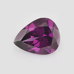 Natural 10x8x4.5mm Faceted Pear Rhodolite Garnet