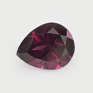 Natural 10x8x5.3mm Faceted Pear Rhodolite Garnet